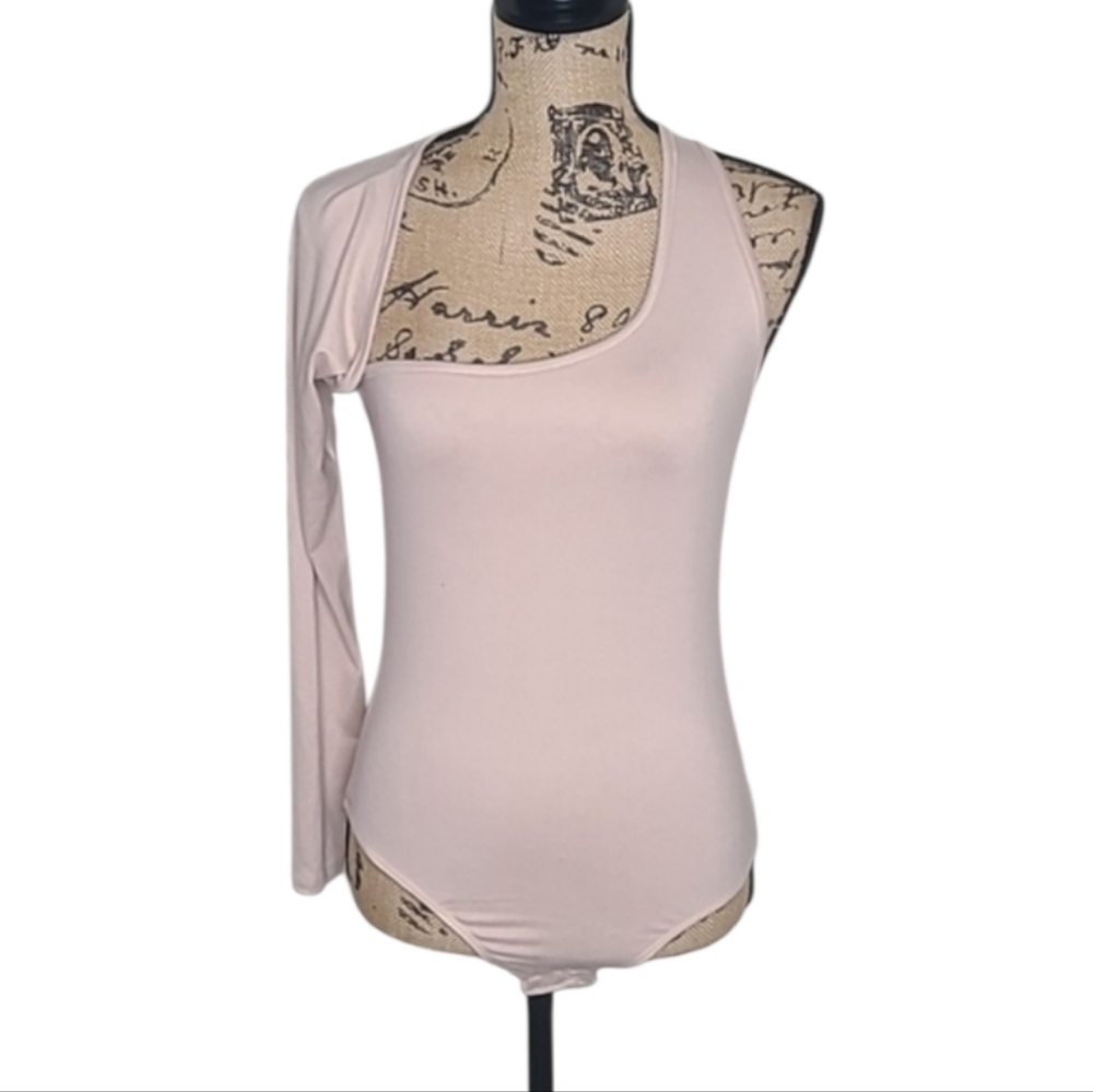 Final-Fashion Nova Nude Arms Around Me One-Shoulder Bodysuit